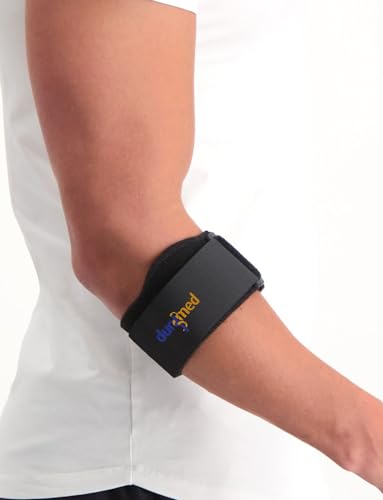 Dunimed Tennisarm Bandage - Universalgröße- Ellenbogenbandage - Golferarmbandage - Ellenbogen-Sportspange - Reduzierung der Unterarmmuskulatur-Belastung - Schwarz Dunimed Tennisarm Bandage - Universalgröße- Ellenbogenbandage - Golferarmbandage - Ellenbogen-Sportspange - Reduzierung der Unterarmmuskulatur-Belastung - Schwarz von Dunimed