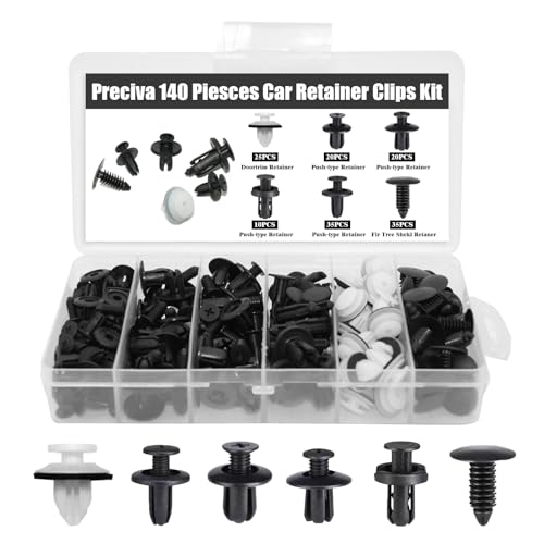 Dunkwckore 140 Stück Befestigungsclips Auto, Kunststoffschrauben, 6 Arten Türverkleidung Clips Nylon Stoßstange Spreiznieten Karosserie, Kunststoffnieten, Auto Befestigung Clips Set, Befestigungssatz Dunkwckore 140 Stück Befestigungsclips Auto, Kunststoffschrauben, 6 Arten Türverkleidung Clips Nylon Stoßstange Spreiznieten Karosserie, Kunststoffnieten, Auto Befestigung Clips Set, Befestigungssatz von Dunkwckore