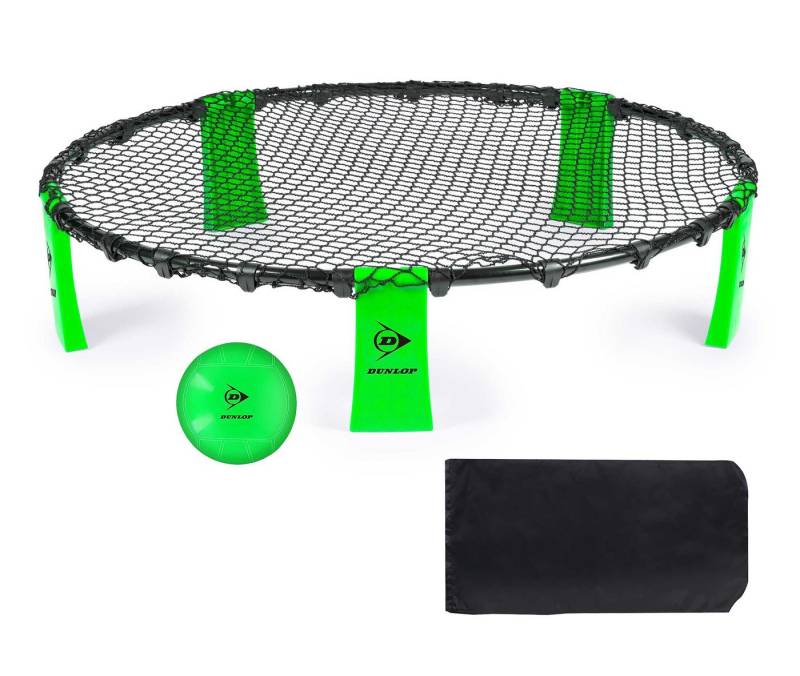 Dunlop Tabletttisch Ball Netz Spiel (Set mit Ball, Luftpumpe, stabilem Rahmen, Rundnetz, Tragetasche), Spyderball-Spiel von Dunlop