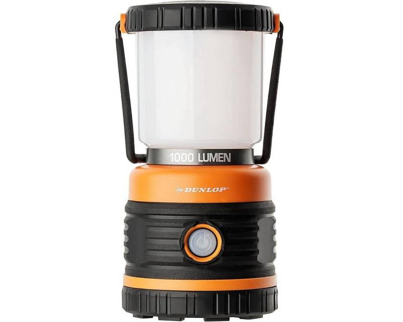 Dunlop LED Gartenleuchte Campingleuchte Dunlop LED OUTDOOR, LED fest integriert, 4 Leuchtmodi dimmbar stoßfest kratzfest 1000 Lumen von Dunlop