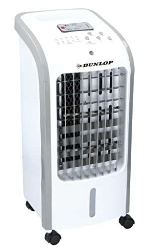 Dunlop Luftkühler - 3-in-1: Luftkühler, Ventilator, Luftbefeuchter - Mobil - 4 Liter - 270m3/h von DUNLOP