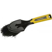 Radreinigungsbürste 25 cm, rutschfester Griff in Gelb geeignet für Felgen, Speichen von Dunlop