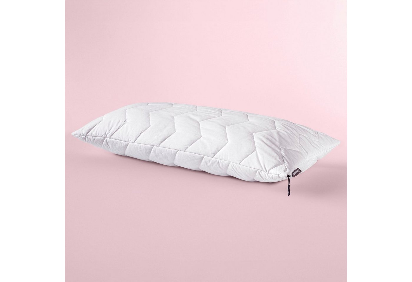 Dunlopillo Baumwollkissen Life 40x80 oder 80x80 cm, Dunlofill® Vital High-Tech-Faserbällchen, Füllung: Polyester, Bezug: 100% Baumwolle, Bauchschläfer, Rückenschläfer, Seitenschläfer, Aqua-Clean-Gewebe, allergikerfreundlich, pflegeleicht von Dunlopillo