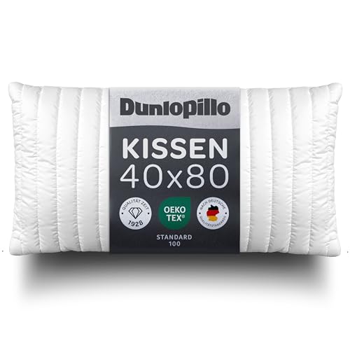 Dunlopillo Kopfkissen 40x80 - Premium Schlafkissen | Oeko-Tex Zertifiziert Kissen für Allergiker | Perfekte Bettkissen | Polster, Kopfpolster, Kissen Bett 40 x 80 cm | Pillow for Sleeping von Dunlopillo