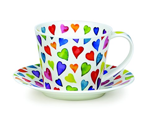 DUNOON Islay Warm Hearts Dunoon Tasse Untertasse von DUNOON