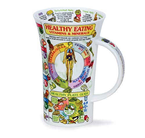 Dunoon Glencoe Biologie-Tasse aus feinem Porzellan, hergestellt in England - Healthy Eating von Dunoon