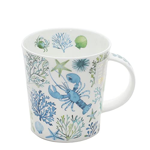 Dunoon LO-UNTS-BL Under The Sea Blue Bone China Tasse – Lomond-Form, 0,32 l von Dunoon