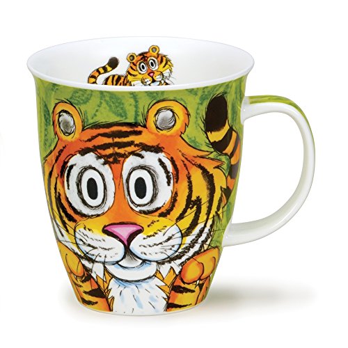 Dunoon Nevis Go Wild Crazy Animal Tasse aus feinem Knochenporzellan (Tiger) von Dunoon