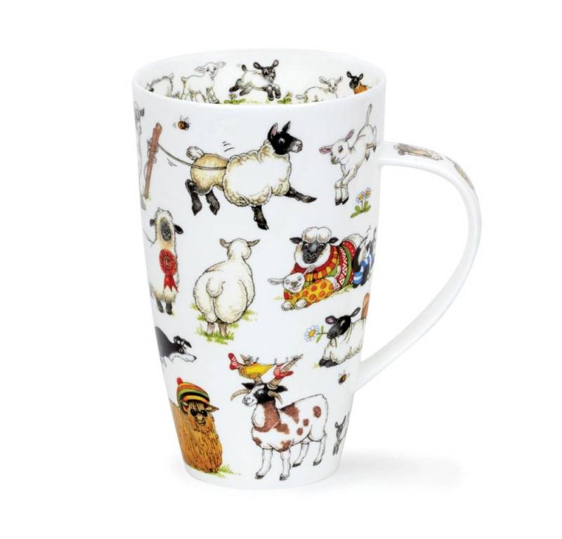 Dunoon Tasse Woolly Jumpers Schafe Jumbobecher Henley 0,55 L Fine Bone China von Dunoon