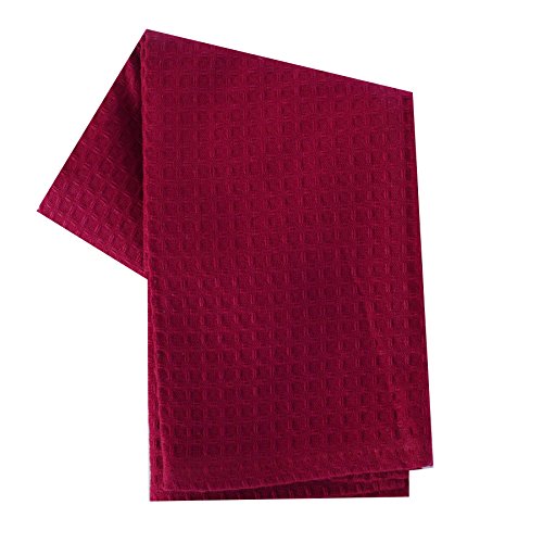 Dunroven House Waffle Weave Towel 20 x 28-inch-Bright Red, Other, Multicoloured, 0.63 x 25.4 x 36.83 cm von Dunroven House
