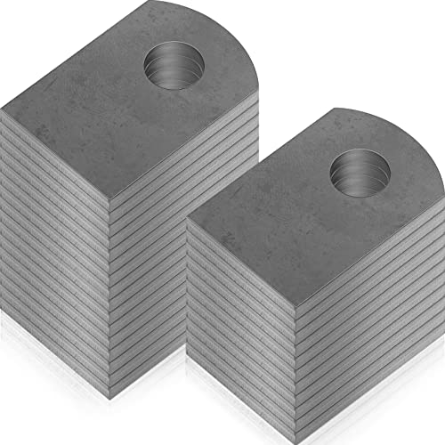 Dunzy 100 Stück Stahl-Schweißlaschen 2.5 cm B 3.8 cm H 3/8 Zoll Loch, 0.3 cm Dicke, flache Stahl-Halterungen, die verankert werden müssen, Baustahl für Easy Wel. ding von Dunzy