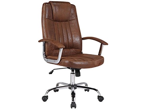 Chefsessel Bill in Vintage Mikrofaser braun von Duo Collection