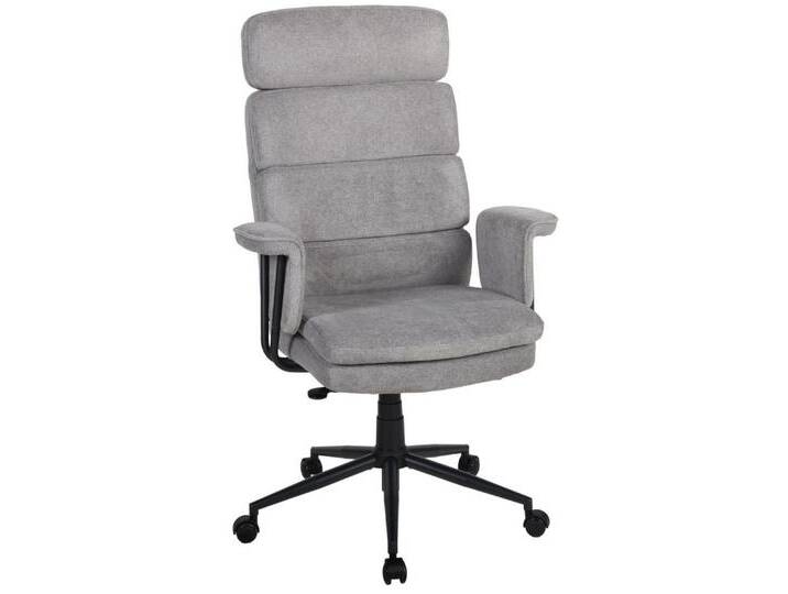 Duo Collection Chefsessel Chefsessel Junis (1 St), Kopfstütze in Höhe und Neigung verstellbar, Sitztiefenverstellung, grau von Duo-Collection