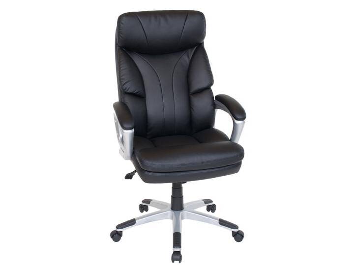 Duo Collection Chefsessel in Stoff Lederoptik schwarz, Gestell si Duo Collection Chefsessel in Stoff Lederoptik schwarz, Gestell si von Duo-Collection