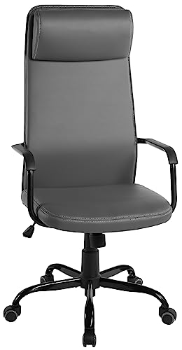 Duo Collection Dayo Chefsessel, Kunstleder, Dunkelgrau, 59 x 113-123 x 59 von Duo Collection