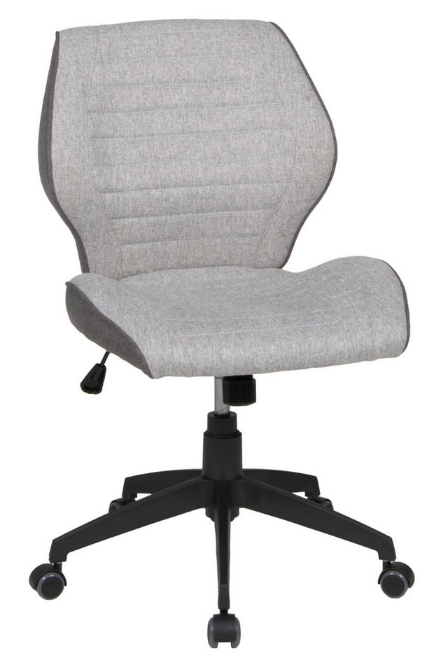 Duo Collection Drehstuhl Bürostuhl Madita, grauer Webstoff, matt schwarzes Fußkreuz, modernes Design Duo Collection Drehstuhl Bürostuhl Madita, grauer Webstoff, matt schwarzes Fußkreuz, modernes Design von Duo Collection