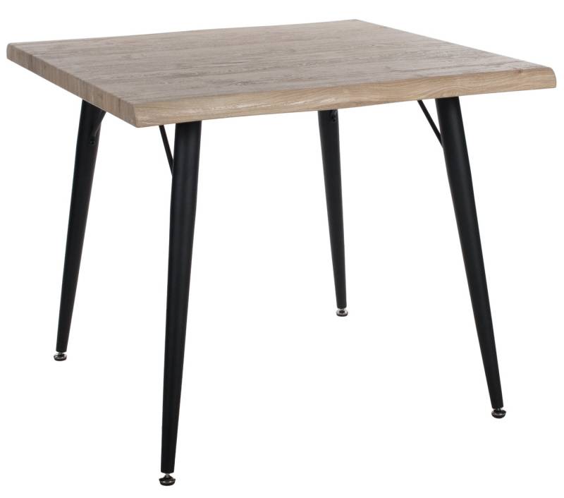 Duo Collection Esstisch Tailin, Mit Baumkante, Massives Metallgestell, Wildeiche-Nachbildung von Duo Collection