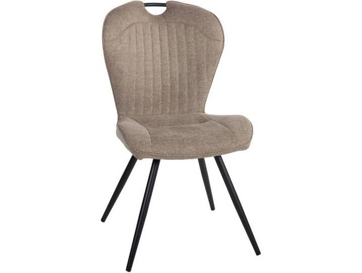 Duo Collection Esszimmerstuhl Zoe Esszimmerstuhl, 4er-Set (Set, 4 St), robuster Stoff- oder Mikrofaserbezug, mit Griff, braun von Duo-Collection