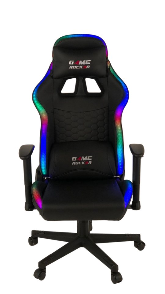 Duo Collection Gaming-Stuhl GAME ROCKER G-10 LED, Kunstleder mit LED-Beleuchtung für stylische Gaming-Atmosphäre von Duo Collection