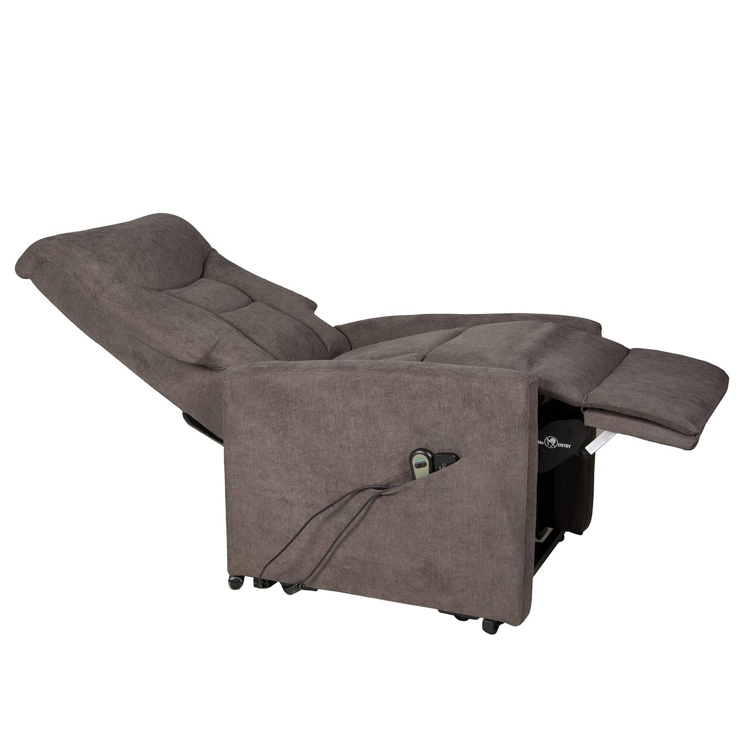 home24 Relaxsessel Grau/Taupe Microfaser 80 x 116 x 86cm von home24