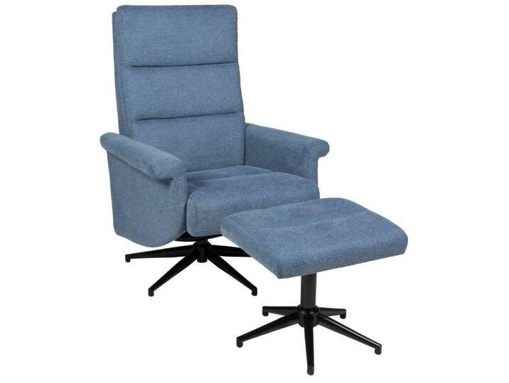Duo Collection Relaxsessel TV-Sessel Hylo (Relaxsessel mit Hocker), mit Relaxfunktion und Hocker, Atlantikblau, blau von Duo-Collection