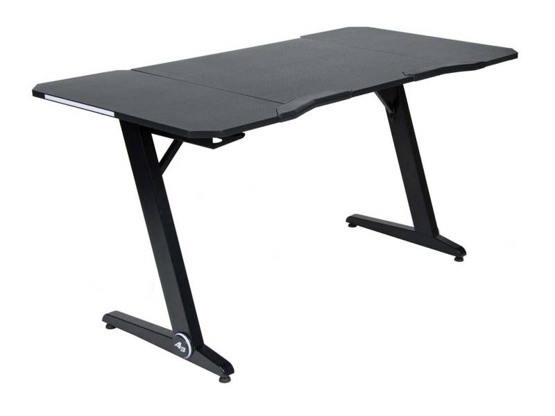 Duo Collection Schreibtisch Gaming-Schreibtisch GAME, Schwarz, B 152 x T 76 cm, mit Armauflage, LED-Beleuchtung und Fernbedienung von Duo Collection