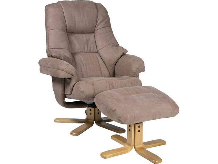 Duo Collection TV-Sessel Bordeaux, mit Hocker und Relaxfunktion, 360 Grad drehbar, braun, braun von Duo-Collection