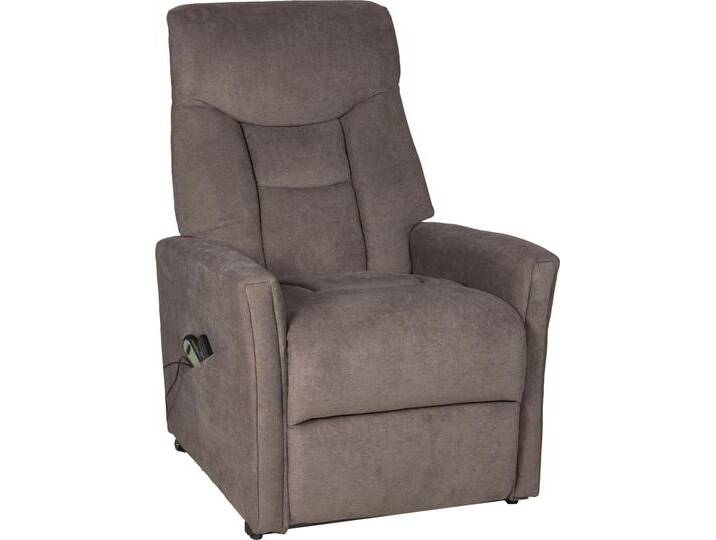 Massagesessel DUO COLLECTION Cadillac mit Massagefunktion, elektrischer Aufstehhilfe , grau (graubraun), B:77cm H:114cm T:98cm, 100% Polyester, Sessel, Relaxfunktion und Taschenfederkern mit Stahlwellenunterfederung von Duo-Collection