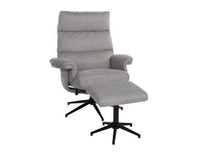 Relaxsessel ZALEA in Bergamo-Webstoff steingrau von Duo-Collection
