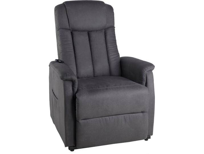 TV-Sessel DUO COLLECTION Delphi mit elektrischer Aufstehhilfe , grau (anthrazit), B:77cm H:108cm T:96cm, edle Struktur-Mikrofaser in Anthrazit (100% Polyester), Sessel, Relaxfunktion und Taschenfederkern mit Stahlwellenunterfederung von Duo-Collection
