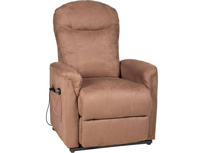 TV-Sessel DUO COLLECTION Pylos mit elektrischer Aufstehhilfe , braun, B:77cm H:142cm T:95cm, Hochwertige Sturktur-Mikrofaser (100% Polyester), Sessel, Relaxfunktion und Taschenfederkern mit Stahlwellenunterfederung von Duo-Collection