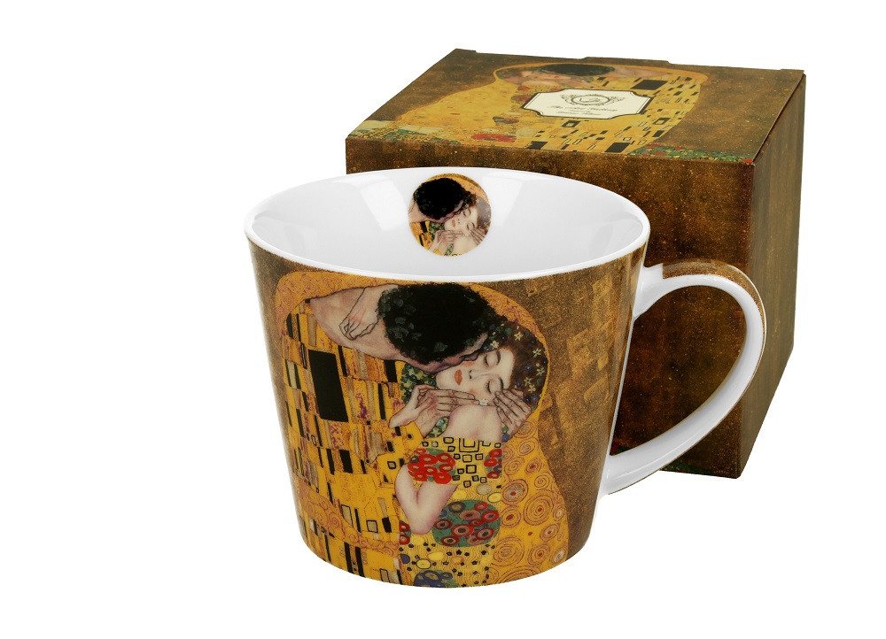 Duo-Gift Becher DER KUSS Mug / The Kiss Kollektion inspiriert von Klimt, Porzellan ca. 610 ml Jumbotasse THE KISS CLASSIC, Kaffee - Tee Tasse / Ideal als Geschenk / Sammlung Dekoration von Duo-Gift