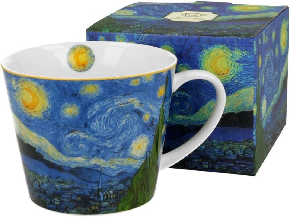 Duo-Gift Becher STARRY NIGHT Mug / Tasse Sterne, Nacht / Van Gogh /Sternennacht, Material : Porzellan 610 ml Jumbo Mug Kollektion, Kaffee - Tee Tasse / Ideal als Geschenk / Sammlung Dekoration von Duo-Gift