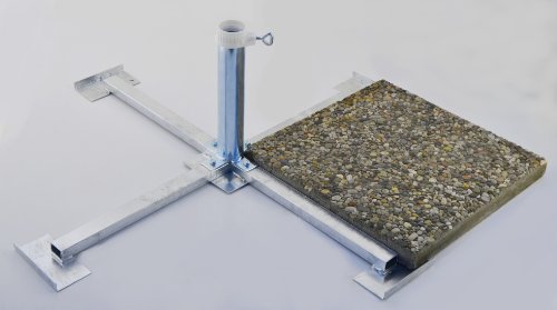STABIELO 4 mm STAHL Plattenschirmständer für Schirmstöcke bis 60 mm Ø - Made in Baden Württemberg von Duo - Masterholder holly
