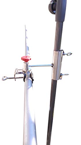 Sonnenschirmhalter Abstandshalter für Balkongeländer - Vertikale - schräge - horizontale Befestigung für diverse Anwendungen - Modell SHADI L - Made in Germany & Langzeit Garantie von Duo - Masterholder holly