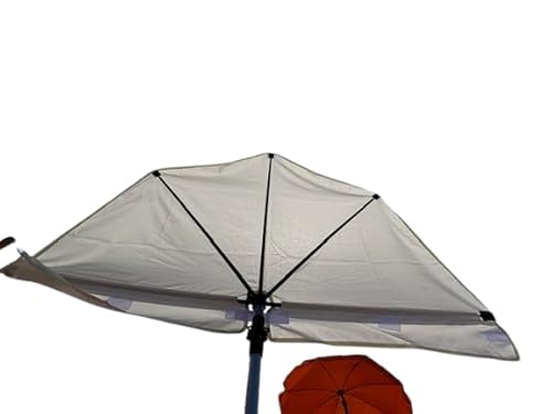 Weisser UV Polyyxester Bezug Faltbarer Holly Strandschirm, Kleines Format, Sonnenschutz für Strand und Outdoor von Duo - Masterholder holly