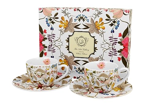 DUO ART GALLERY 2er-Set Espressotassen 90 ml WHITE mit Untertassen, New Bone China Porzellan DUO ART GALLERY 2er-Set Espressotassen 90 ml WHITE mit Untertassen, New Bone China Porzellan von Duo