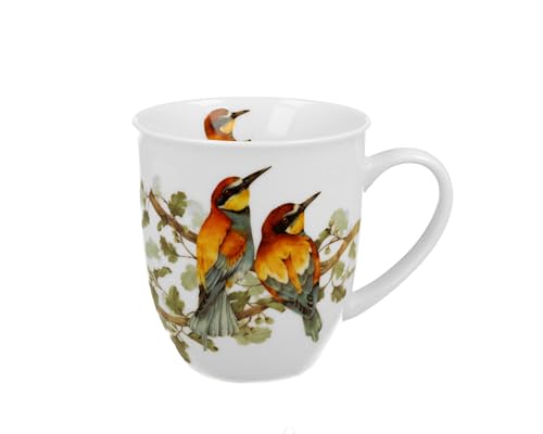 DUO World of Birds Becher 400 ml EUROPEAN BEE-EATER New Bone China Porzellan von Duo