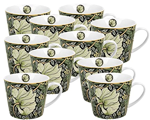 DUO 10er SET ART GALLERY Jumbobecher 610 ml PIMPERNEL New Bone China Porzellan von DUO