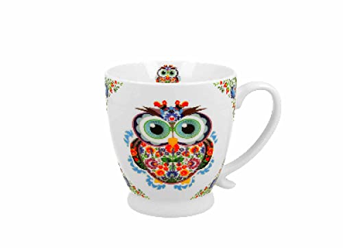 Duo ETNO Jumbobecher 480 ml OWL mit Fuß, New Bone China Porzellan von Duo