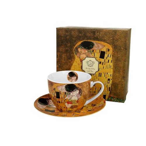 Tasse & Untertasse THE KISS CLASSIC inspiriert von G. Klimt – 0,25l von Duo