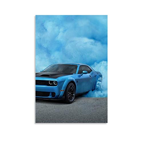Auto-Poster, blaues Sportwagen-Poster, dekoratives Gemälde, Leinwand, Wandkunst, Wohnzimmer, Poster, Schlafzimmer, Gemälde, 40 x 60 cm von Duojimi