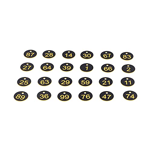 100 Stück Runde Nummernschilder, Kunststoff-Bienenstock-Schild-Markierungs-Etiketten mit Lochnummerierten Imkerei-Etiketten Viehzucht-Etiketten 1,4 Zoll(#2) von Duokon