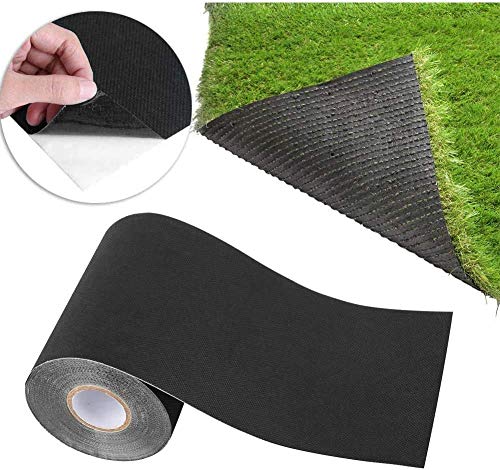 Duokon 2 farben optionen 150mm * 10 mt künstliche rasen naht band rasen band gras carpet gras klebeband für astro garten rasen & gefälschte künstliche gras & rasen (schwarz/grün)(Schwarz) von Duokon