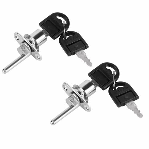 2Pcs Cabinet Locks Möbel Schublade Kleiderschrank Aktenschrank Schloss mit Schlüssel Office Security Schrankschlösser Schublade Möbel Schrank Aktenschrank Schloss mit Schlüssel (19mm-Silber) von Duokon