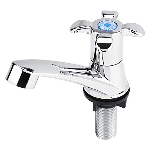 ABS-Kunststoff-einzelner Kaltwasserhahn Wasserhahn Badezimmer-Becken-Spülbecken-Zubehör G1/2 (20mm)(Pflaume G1/2) von Duokon