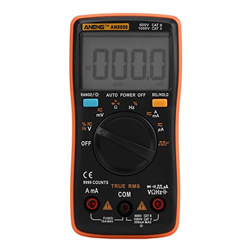 ANENG AN8008 Digital-Multimeter True-RMS AC DC Voltage Amperometer Strom Ohm Meter Dioden Transistoren Temperatur Rot von Duokon