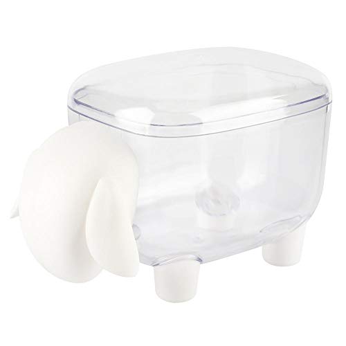 Aufbewahrungsbox für Wattestäbchen Mini Aufbewahrungsbox für Wattestäbchen Kosmetische Zahnstocherhalter aus Baumwolle Organizer Schafform(Weiß) von Duokon