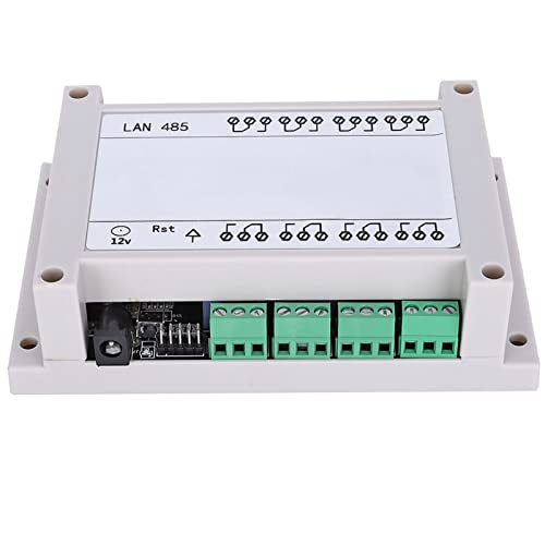 Controller-Modul-Relais mit Gehäuse, Ethernet-Relaisplatine Ethernet-RJ45-TCP/IP-Relais-Fernbedienungs-Controller-Netzwerk-Webserver 8-Kanal-Relaismodulplatine 250 V/AC 10 A mit Gehäuse(Weiß) von Duokon