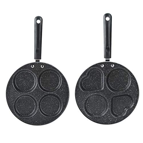 Duokon 4 Löcher Antihaftbeschichtung Bratpfanne Hochwertige Home Küche Kochgeschirr Kochwerkzeug für Spiegeleier(4 Round Holes) von Duokon